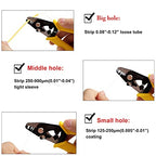 6" Fiber Optic Stripper 3 Hole,Precision Wire Cutter/Wire Stripper for Installers and Electricians,Safe¬ Hurt nm Cable Wire Fiber Strippers with Small Adjustment Wrench