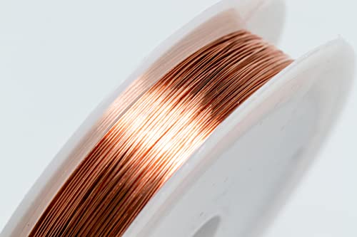 26 Gauge, 99.9% Pure Copper Wire (Round) Dead Soft CDA #110 Made in USA - 50FT by CRAFT WIRE - size: 26 Gauge, style: 50 Feet