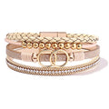 FANCY SHINY Mothers Day Gifts Boho Leather Wrap Bracelet Stackable Infinity Chunky Cuff Bracelets Western Hippie Outfits Jewelry Valentine Gifts for Women - color: Gold
