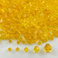 1310pcs Bicone Crystal Glass Beads 2mm 3mm 4mm 6mm 8mm Faceted Crystal Spacer Beads for Bracelets Necklace Pendants Earrings DIY Jewelry Craft Making(Gold Yellow) - color: Gold Yellow