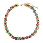 Bocar Fashion Seed Beads Statement Collar Necklace for Women (NK-10408) - color: mix2
