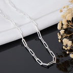 GTVOODX Chunky Paperclip Chain Roll Silver 4 Meters Stainless Steel Handmade Paper Clip Link Chains Spool Bulk for Women Jewelry Making with Lobster Clasps Jump Rings - color: Silver Thick Paperclip Chains