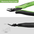 KATA Micro Flush Cutters, 5-inch Precision Wire Cutter, Anti-Slip Side Cutting Pliers for Electronics, Zip Ties, Copper Wire - color: 1pc