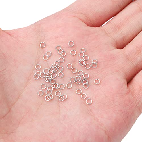 BEADIA Platinum Plated Jump Rings Non Tarnish 3mm 1200pcs for Jewelry Making Findings - color: Platinum, size: 0.5x3mm