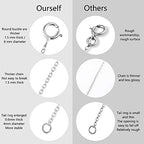 Bracelet Extender Durable White Gold Extenders for Necklace Bracelet Anklet Extension Chains Necklace Extender（1 2 3 inch） - color: A-White Gold