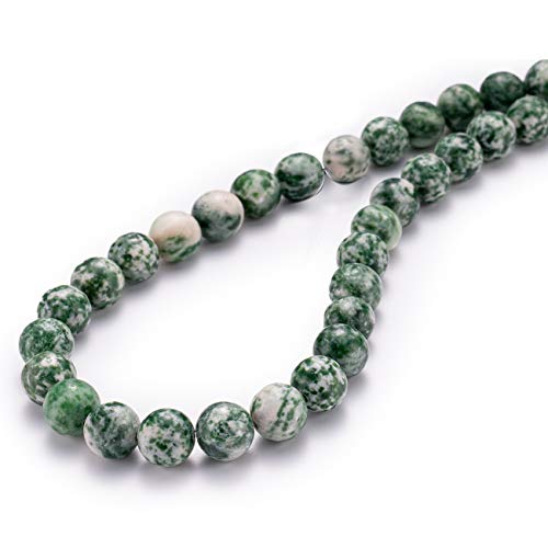 BEADIA Natural African Jade Stone Round Loose Semi Gemstone Beads for Jewelry Making 10MM 38PCS - color: African Jade, size: 10mm