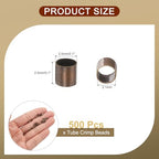 uxcell 500 Pcs Tube Crimp Beads, 2.5x2.5mm Copper Crimp Beads End Stopper Beads Tiny Loose Spacer Beads for Earrings Necklaces Bracelets Pendant DIY Crafts, Dark Bronze - color: Dark Bronze, size: 2.1 mm
