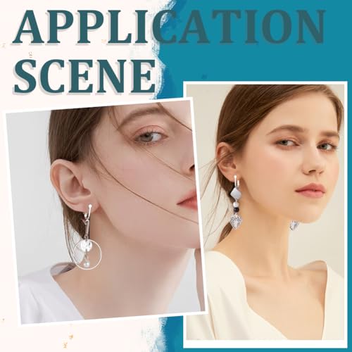 1 Box 36Pcs Clip-on Earring Converter Silver Clip on Earring Findings Brass Non Pierced Earring Components with Earring Pads Clip Earring Findings for Jewelry Making Supplies DIY Craft Women - color: Platinum