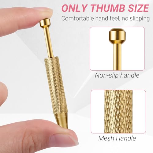 2PCS Piercing Ball Grabber Tool, 4-Claw Stainless Steel Jeweler Pick Up Tools,Septum Ball Screw Tool for Piercing Changing/Holder,Earring Pearl Grabber for Jewelry/Electronic Components - color: 1pc Yellow, 1pc Blue