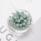 122Pcs(2 Strand/Set) 6mm Cloudy Green Dyed Jade Smooth Round Beads Natural Stone Beads AAA Grade Premium Round Gemstone Genuine Real Stone Loose for DIY Bracelet Jewelry String Making - color: Dark Burmese Jade, size: 6mm