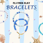 ADIIL 7200pcs Clay Beads Bracelet Making Kit, 6mm Polymer Heishi Beads for Jewelry Making, Friendship Bracelet Kit Birthday Gift for Adults Blue - color: Blue
