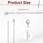 HARFINGTON 20 Pack 18 Inch Necklace Chains Bulk 3.2mm Gold and Silver Plated Cable Chains with Lobster Clasps for Jewelry Making - color: Gold and Silver, size: 18 Inch x 3.2mm