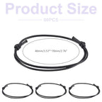 UNICRAFTALE 80Pcs Black Bracelet Makings Waxed Polyester Cord Adjustable Bracelet Making Cord Bracelet Inner Diameter 40~70mm for Women Men Jewelry Making Supplies