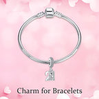 Love Family Friendship Graduation Mothers Nurses Day S925 Bead Pendant Charms for Pandora Bracelets Necklaces, Gifts Women, for Anniversary Birthday Valentines Day Christmas, Silver Gold - style: Number 21 Charms Pendant