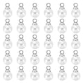 PATIKIL Pearl Charm, 100pcs Pearl Beads Faux Pearl Pendant Charm DIY for Jewelry Making Bracelets Earrings Necklace Crafts - color: Silvery White, size: 6mm