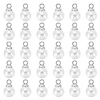 PATIKIL Pearl Charm, 100pcs Pearl Beads Faux Pearl Pendant Charm DIY for Jewelry Making Bracelets Earrings Necklace Crafts - color: Silvery White, size: 6mm