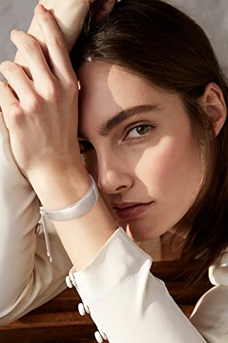 WOWORAMA Adjustable Slider Bracelets for Women Bar Friendship Bangle Bracelet for Women Gold/White Gold/Rose Gold Bolo Bracelet - color: Chunky Bar-White Gold