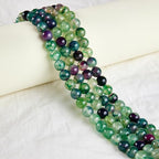 100pcs 10mm Green Dragon Vein Agate Beads Natural Gemstone Beads Round Loose Beads for Jewelry Making - color: Green Dragon Vein Agate, size: 10mm