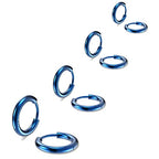 316L Surgical Stainless Steel Small Hoop Earrings 8mm 10mm 12mm 14mm Hypoallergenic Huggie Hoop Earrings Helix Lobes Hinged Sleeper Earrings Cartilage Piercings - color: I: Blue (Diameter 8mm/10mm/12mm/14mm),4 Pairs