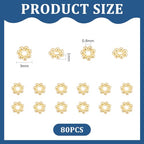 UNICRAFTALE 80pcs Stainless Steel Spacer Beads Flower Spacer Beads Mini Metal Beads Golden Daisy Beads Flower Shaped Loose Beads Accessories for Bracelets Necklaces Jewelry Making - size: 3mm