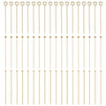 Craftdady 300Pcs 18K Gold Brass Eye Pins Flat & Ball Head Pins 30mm Golden Jewelry Pins Set Small Open Eye Metal Pins Needles for Crafts DIY Earring Pendants Jewelry Making Findings - color: 18K Gold, Mixed Pins