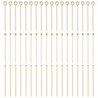 Craftdady 300Pcs 18K Gold Brass Eye Pins Flat & Ball Head Pins 30mm Golden Jewelry Pins Set Small Open Eye Metal Pins Needles for Crafts DIY Earring Pendants Jewelry Making Findings - color: 18K Gold, Mixed Pins