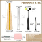 Bracelet Mandrel Sizer Set - Iron Hammer + Stainless Steel Graduated Round Mandrel, Ideal for Bracelet/Jewelry Making (DIY & Jewelry Makers)