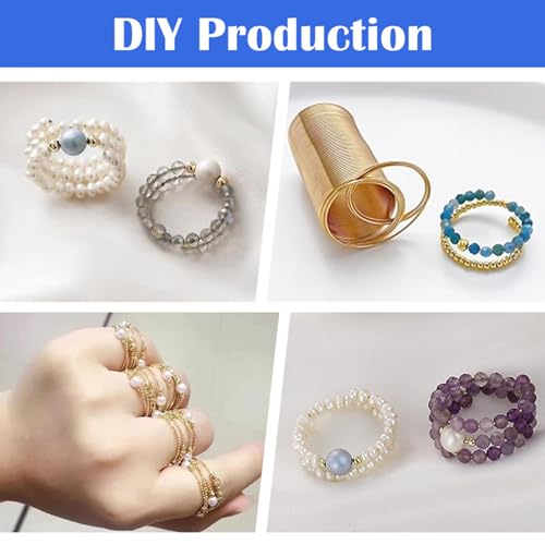 Memory Wire Ring,20mm Diameter Memory Steel Wire for Finger Rings Practical Jewelry Connecting Accessories Jewelry Findings Supplies, 4 Piece Set