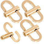4Pcs Gold Adjustable Chain Strap Shortener, Alloy Necklace Adjuster Chain Shortener Straps Clasps for DIY Chain Links Connector