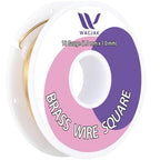 Square Brass Wire 18ga, 30ft – Durable Raw Brass for Crafting and Jewelry - color: 18 Gauge(1.0x1.0mm)