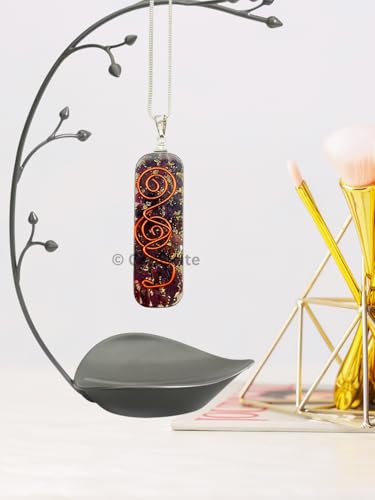 Crystal Necklace Pendant for Women Men - Orgone Necklace Pendant of Healing Crystal for Protection-Spiritual Jewelry - color: Garnet