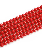 8mm Glass Beads 46PCS Glass Beads for Jewelry Making Charm Round Loose Bead for Bracelet Making Kit (Red Agate) - color: Red Agate