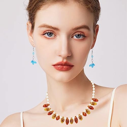 AHANDMAKER 100 Pcs Faceted Teardrop Glass Beads, 10 Colors Transparent Waterdrop Crystal Glass Beads Top Drilled Drop Spacer Beads for DIY Craft Jewelry Necklace Bracelet Earring Making, Hole: 1mm - color: 10 Colors Teardrop