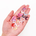 INSPIRELLE 100pcs Moon Crescent Crystal Glass Tiny Hanging Beads for Jewelry Making and DIY Craft Accessories，12 * 15mm - color: Crescents