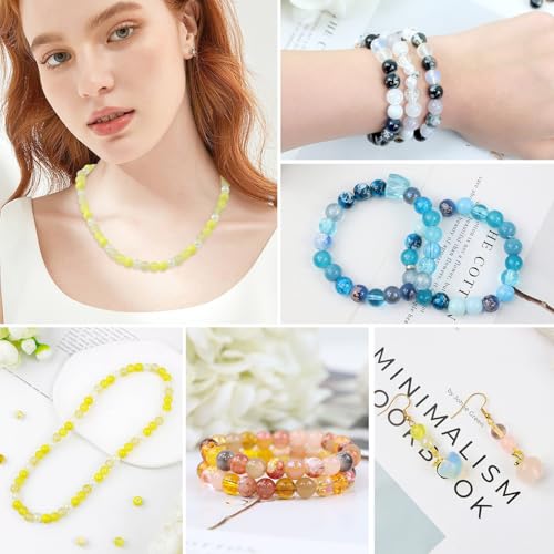 DUQGUHO St Patricks Day Beads for Jewelry Making, 8mm Green Glass Beads for Bracelet, Green Bead for Beaded Plants Necklace Crafts DIY 360PCS - color: 5-Green