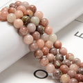 75pcs(2 Strand) 10mm Natural Plum Blossom Jasper Gemstone Beads, Round Cherry Agate Stone Beads for Jewlery Bracelets Earrings Making DIY - color: Cherry Blossom Agate, size: 10mm
