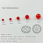 600pcs Crystal Glass Beads 3mm 4mm 6mm 8mm 10mm Rondelle Faceted Crystal Beads Spacer Beads for Necklace Bracelet Earrings DIY Jewelry Crafts Making Supplies(Red) - color: Red