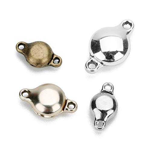 Brass Made Round Magnetic Clasps Stronger Magnetic Closure for Necklace Bracelet and Chain Keep Your Jewelry Secure 10 Sets/lot - size: 11mmx20mm & Matt Gold Tone
