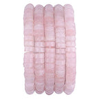BEADIA Natural Rose Quarts Crystal Spacer Beads Caps Loose Semi Gemstone for Beading Jewelry Making 6mmx3mm 38cm - color: Rose Quarts Crystal, size: Round 6mm x 3mm