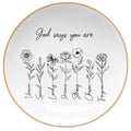 LITTLEBIGGER God Says You are – Ring Tray, Confirmation Gifts for Teen Girls, Christian Gifts for Women, Christian Jewelry Dish, Religious Gifts for Women, Graduation Gifts – Jewelry Dish Tray - style: Inspirational-Round