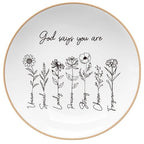 LITTLEBIGGER God Says You are – Ring Tray, Confirmation Gifts for Teen Girls, Christian Gifts for Women, Christian Jewelry Dish, Religious Gifts for Women, Graduation Gifts – Jewelry Dish Tray - style: Inspirational-Round