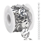 2 Yard Middle Oval Chain Bulk Stainless Steel Jewelry Making Chains Decoration Craft Chain Roll - color: Silver Middle Oval