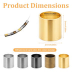 2500 Pcs 2x2mm Crimp Tube Bead Crimp Beads for Jewelry Making 5 Colors Plated Brass Column Stoppers Crimping Beads Tube for DIY Bracelet Earrings Necklace Accessories