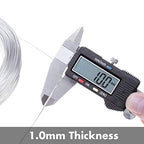 Aluminum Wire, Anezus 18 Gauge 328 FT Metal Wire Bendable Sculpting Aluminum Line 1mm for Crafts Jewelry Making Beading Floral (Silver)