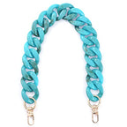 AUMEY Handbag Chain Straps Acrylic Purse Chain Strap Fashionable Replacement Purse Clutches Handles for Purse Handbags DIY Crafts, 15.7 inch of Each (03-Lake blue) - color: 03-lake Blue
