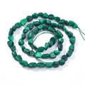 Malachite Pebble Nugget Oval Free Tumbled Stone 6-8mm Natural Gemstone Loose Beads Approx 15.5 inch for DIY Jewelry Making - color: Malachite