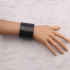 GelConnie Leather Cuff Bracelet Punk Braided Bracelets Rock Leather Wristbands Faux Mens Leather Bracelet Gothic Viking Bangle Adjustable Wrap Bracelet for Women,Men - color: MLPB087-Black