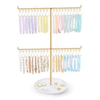 OAOLEER Bracelet Holder Display, Gold Jewelry Holder with 40 Movable Hooks Bracelet Stand Organizer, Jewelry Display Stand for Necklaces Bangles (2 Tier) - size: 2 Tier-Gold