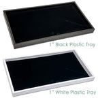 20-Pack Foam Cushion Flocked Jewelry Pads - Flat Full Size - Rings, Necklaces, Bracelets, Watches Presentation - Black by The Display Guys - color: Black, size: Insert - Flat Pad (20-Pack)