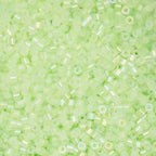 John Bead 25g Cylin Beads Light Green Glow in Dark AB 11/0 Glass Cylindrical Seed Beads for Jewelry Bracelets Necklaces Earrings Making Embroidery - color: Light Green Glow in Dark AB